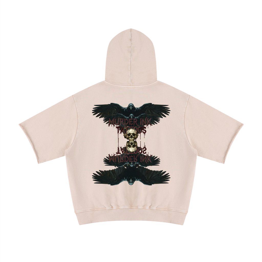 Unisex Murder Ink Tattoos Short Sleeve Hoodie