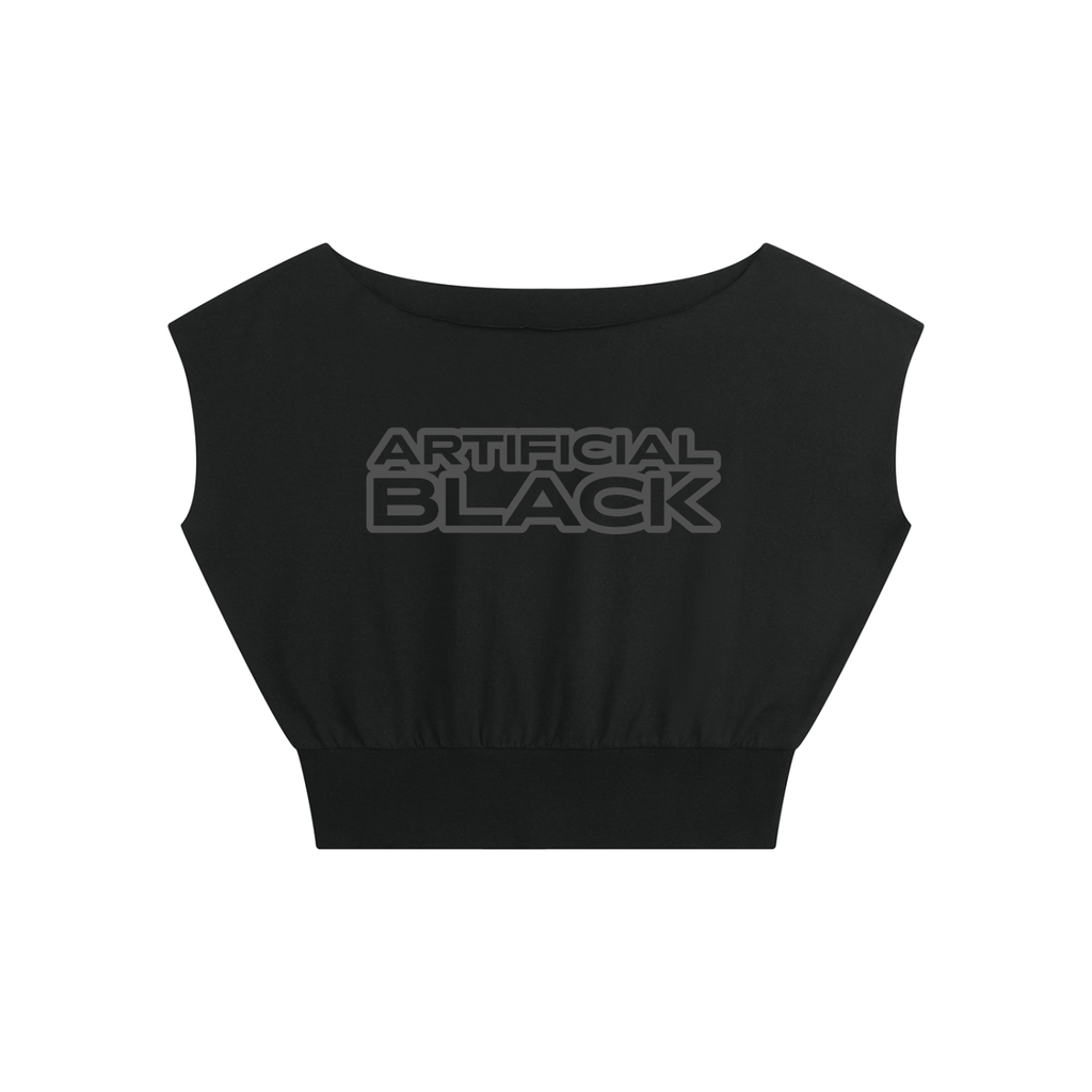 Women’s Logo Boatneck Raw Edge Crop T