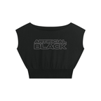 Women’s Logo Boatneck Raw Edge Crop T
