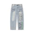 Men’s Digitally Enhanced Enzyme Washed Wide Leg Jeans