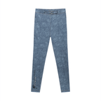 Women's Faux Denim Zip-Fly Leggings