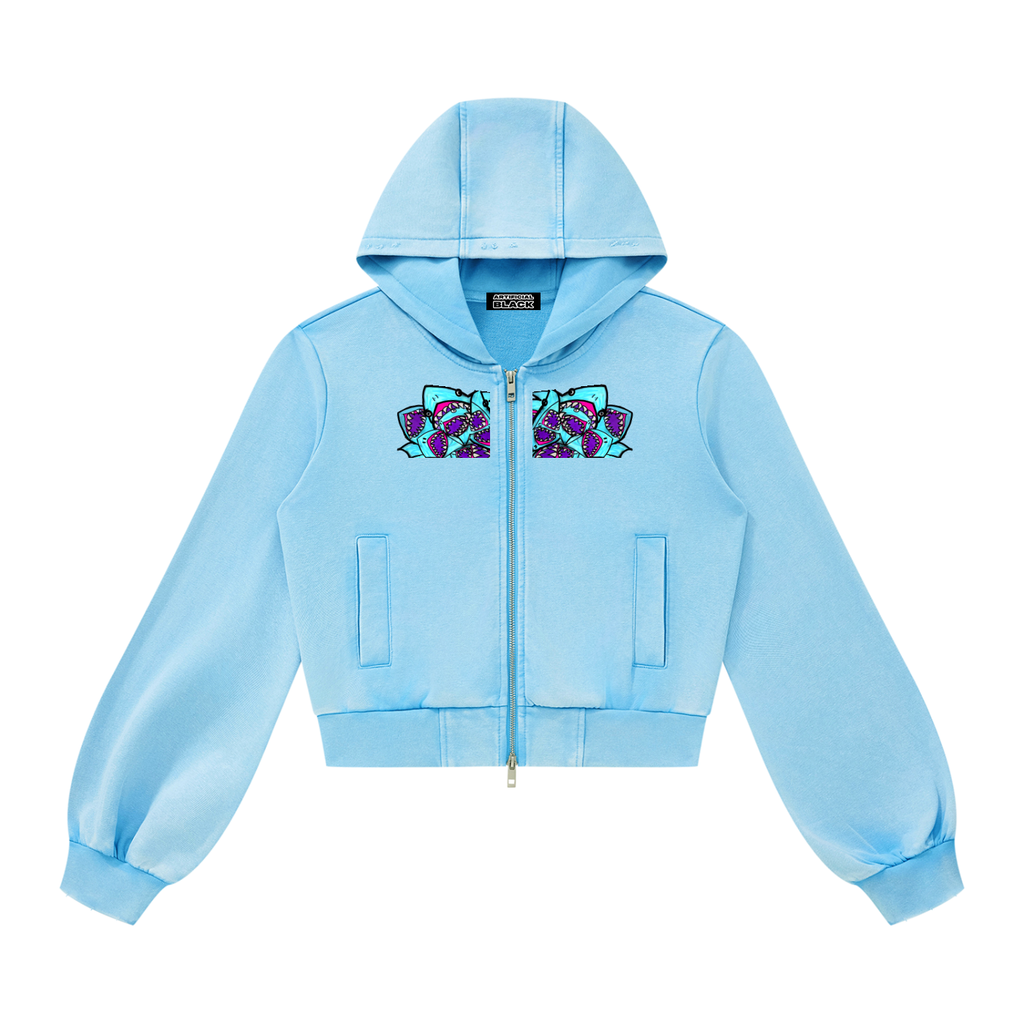 Women’s Vintage Wash Full Zip Sharkollidescope Hoodie