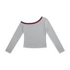 Women’s Color Block Off-the-Shoulder T-Shirt