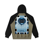 Hoodie with a graphic design on the back featuring the text 'artificial black'.