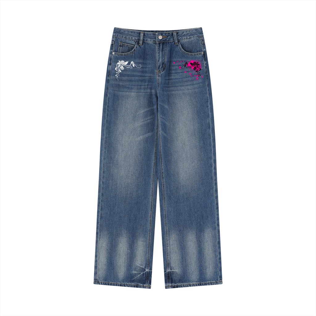 Women’s Vintage Wash Wide Leg Jeans