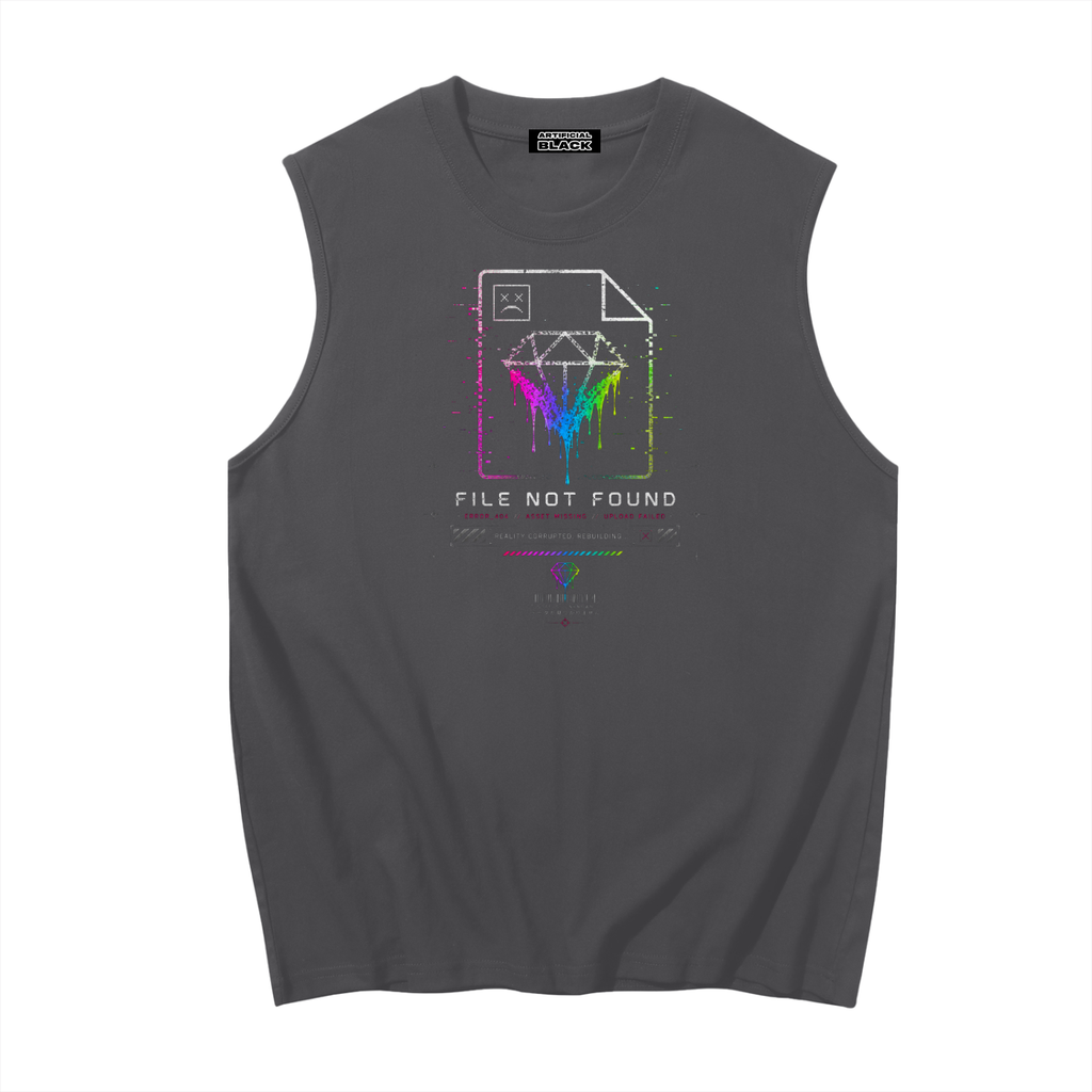 Men's Sleeveless File Not Found Cotton Tank Top