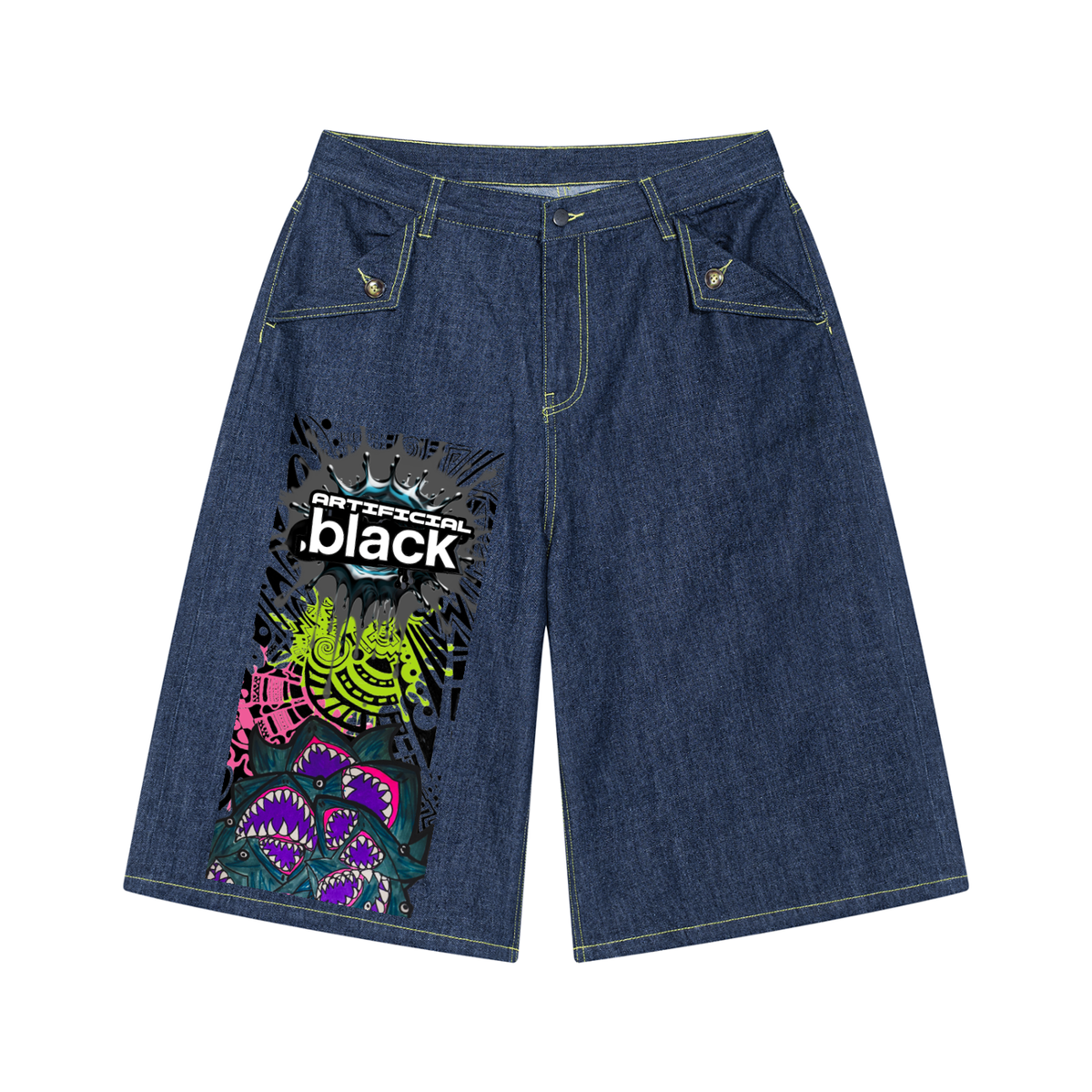 Men's Vintage Wash Denim Shorts