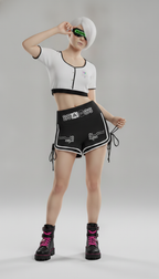 Women’s Color Block Crop T-Shirt