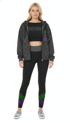 Women’s Artificial.Black Logo Boatneck Raw Edge Crop T