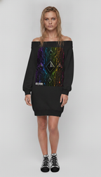 Women's Off-the-Shoulder Antimatter Remix Artificial Dress