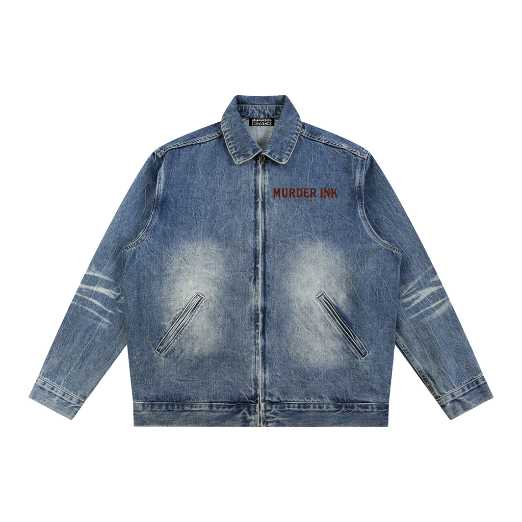 Future Vintage Murder Ink Tattoos Denim Jacket