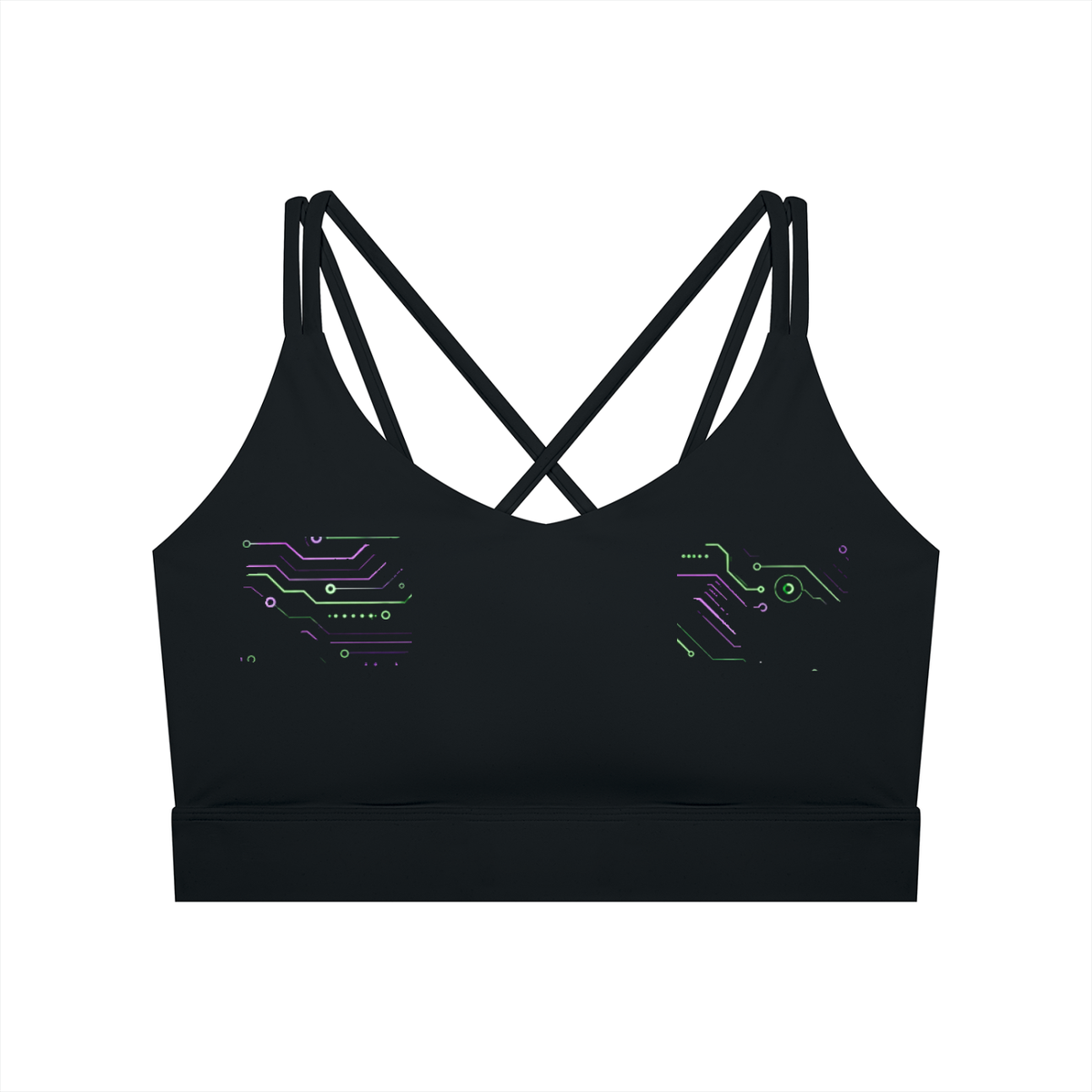 Women's Artificial Athletics Lycra Cropped Yoga Sport Bra
