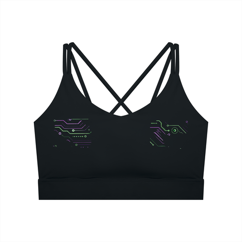 Women's Artificial Athletics Lycra Cropped Yoga Sport Bra