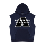 Unisex Artificial Athletics Mesh Sleeveless Hoodie