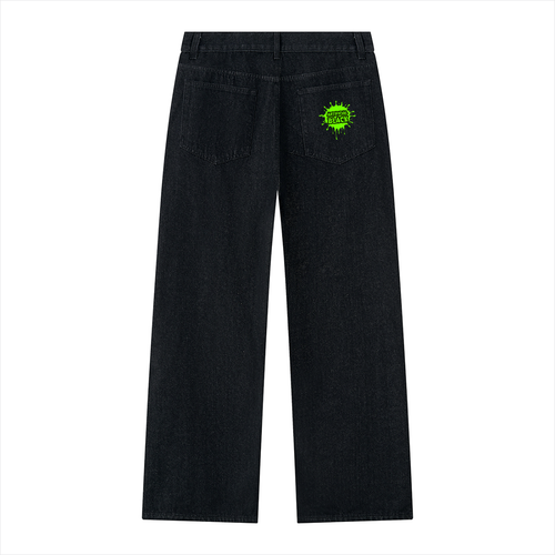 Men's Vintage Wash Wide Leg Digital Denim