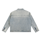 Vintage Wash Zip Denim Jacket
