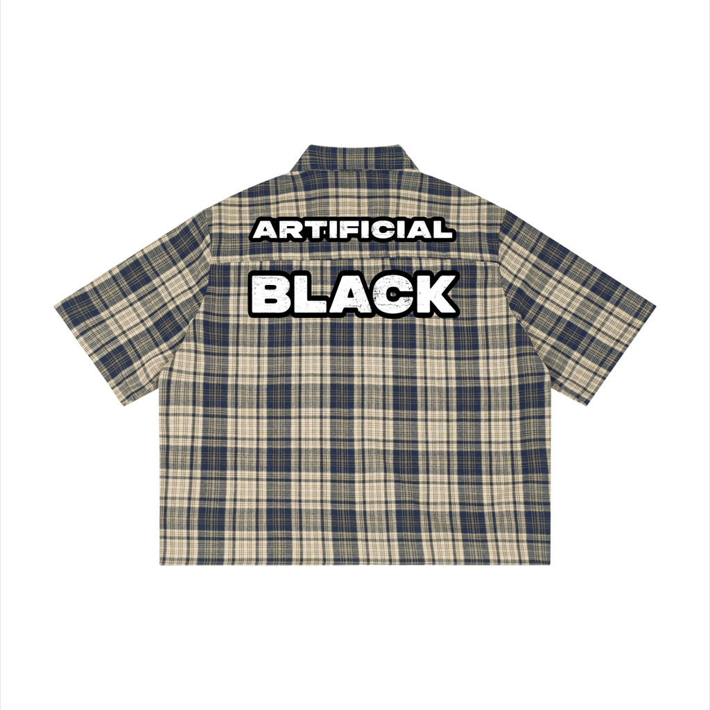 Unisex Plaid Boxy Short Sleeve Shirt