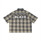 Unisex Plaid Boxy Short Sleeve Shirt