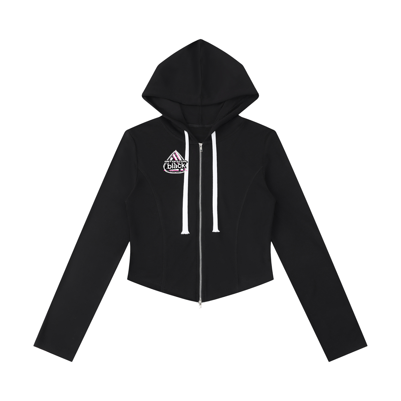 Women's Slim Cropped Full Zip Hoodie
