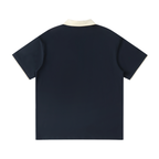 Contrast Collar Raglan Polo Shirt