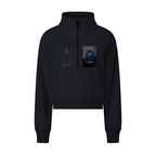 Black hoodie with graphic design on a white background