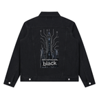 Unisex Vintage Wash Artificial Classic Digital Denim Jacket