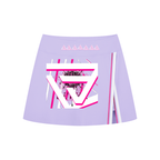 Women's A-Line Contrast Panel Slit Skirt