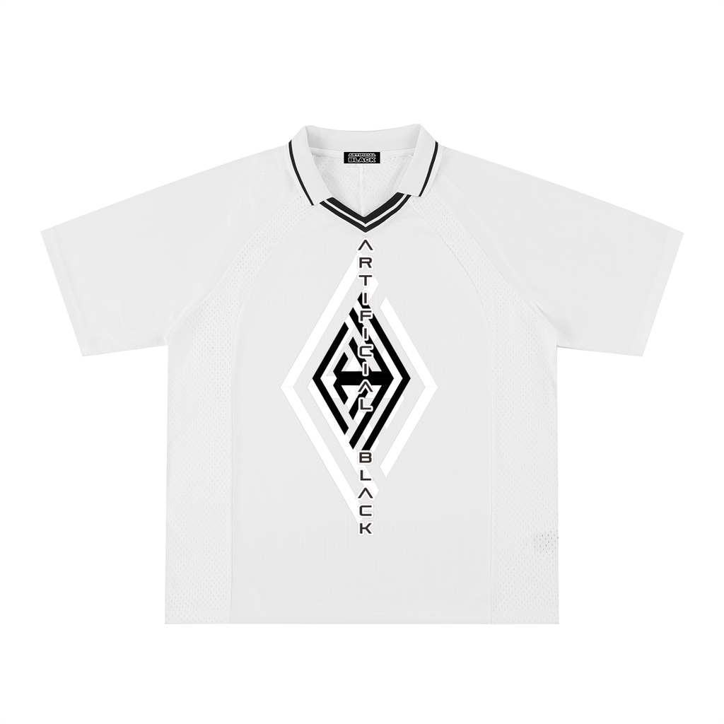 Striped V-Neck Soccer Jersey