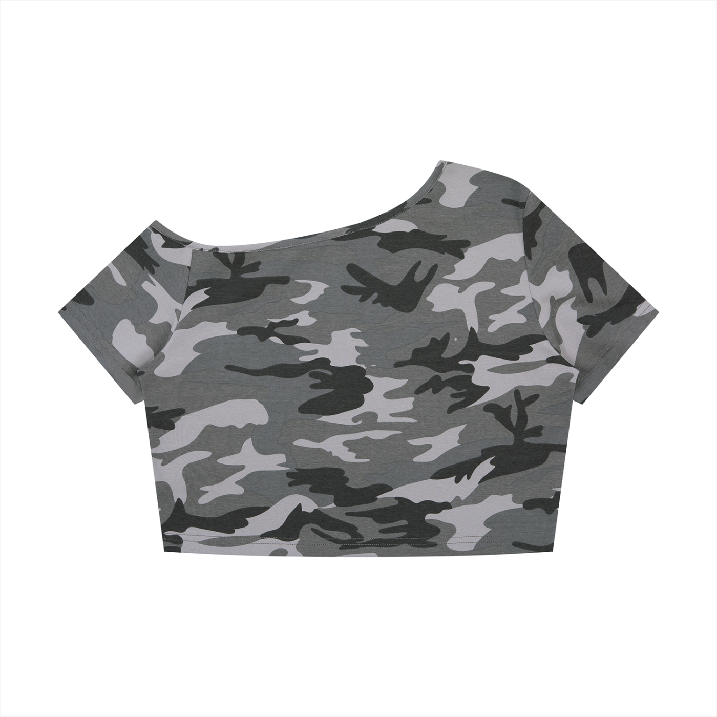 Women's D.S.T.F. Boot Camp Off-Shoulder Crop Camo T