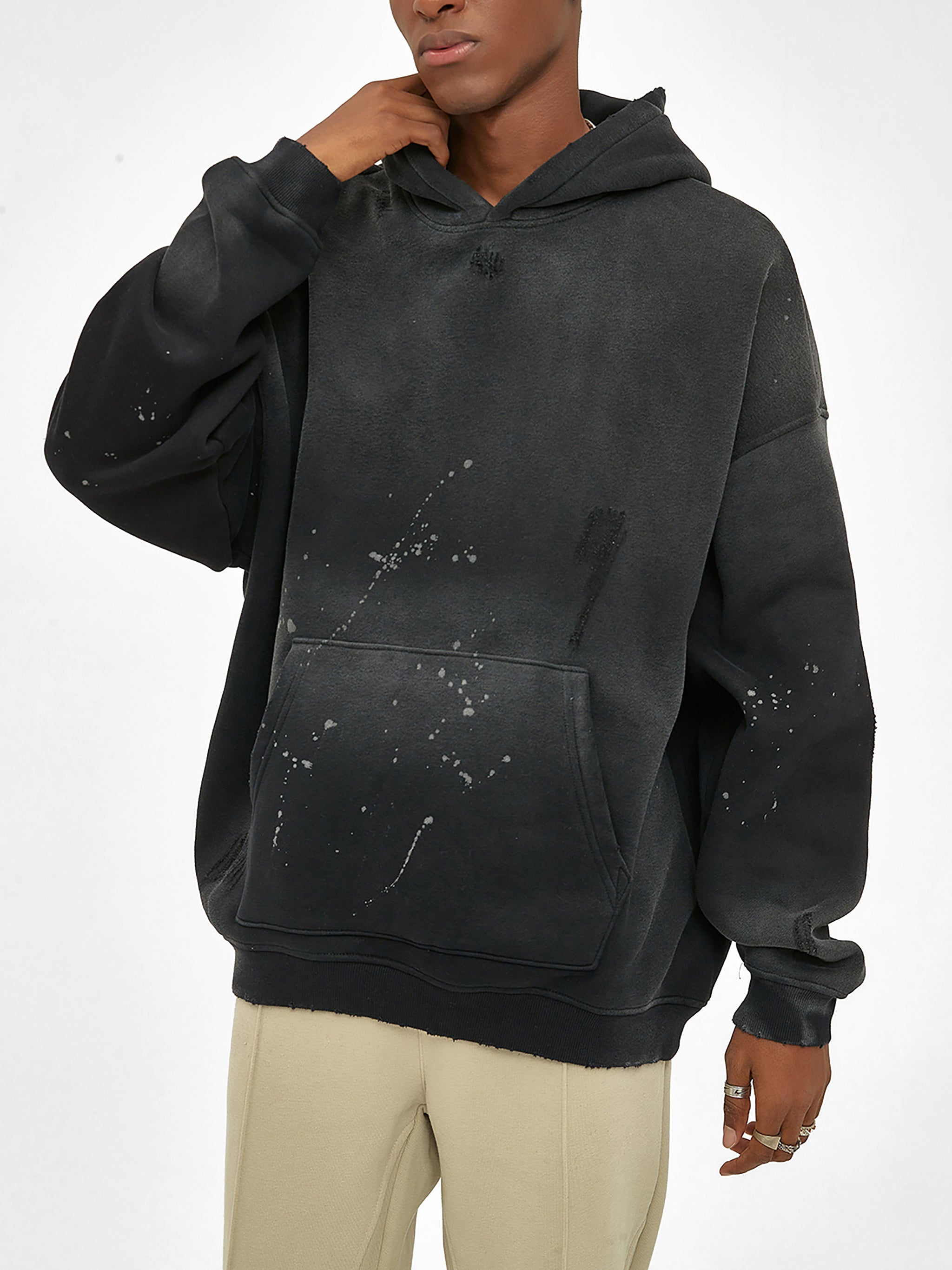 Diamonds In The Rough Frayed Fleece Hoodie