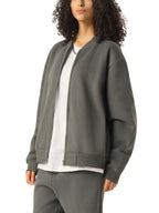 Essential Zip-Up Fleeced Digital Varsity Jacket