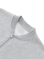 Essential Zip-Up Fleeced Digital Varsity Jacket