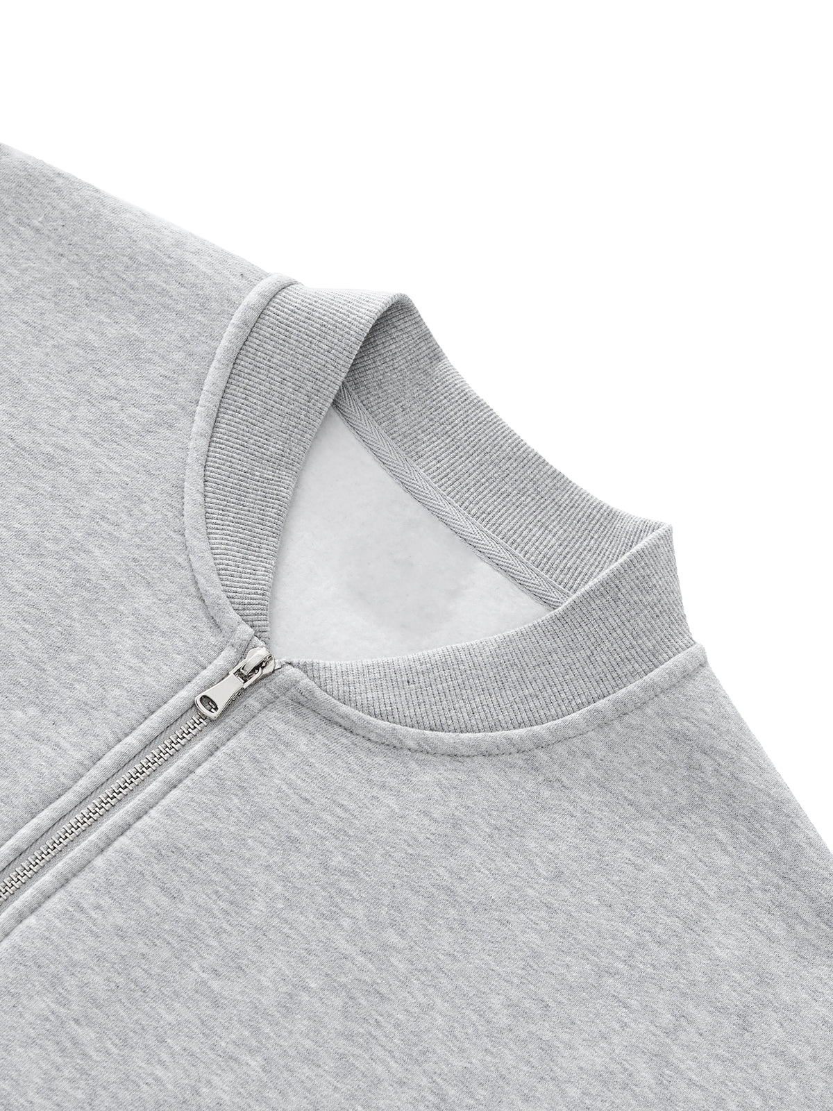 Essential Zip-Up Fleeced Digital Varsity Jacket