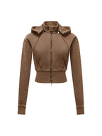 A.B. Standard Issue Vintage Washed Cropped Fleece Hoodie