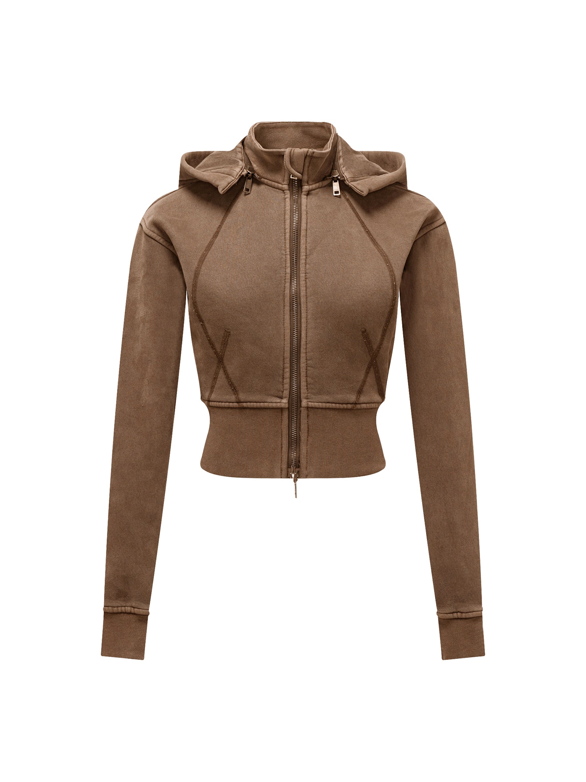 A.B. Standard Issue Vintage Washed Cropped Fleece Hoodie