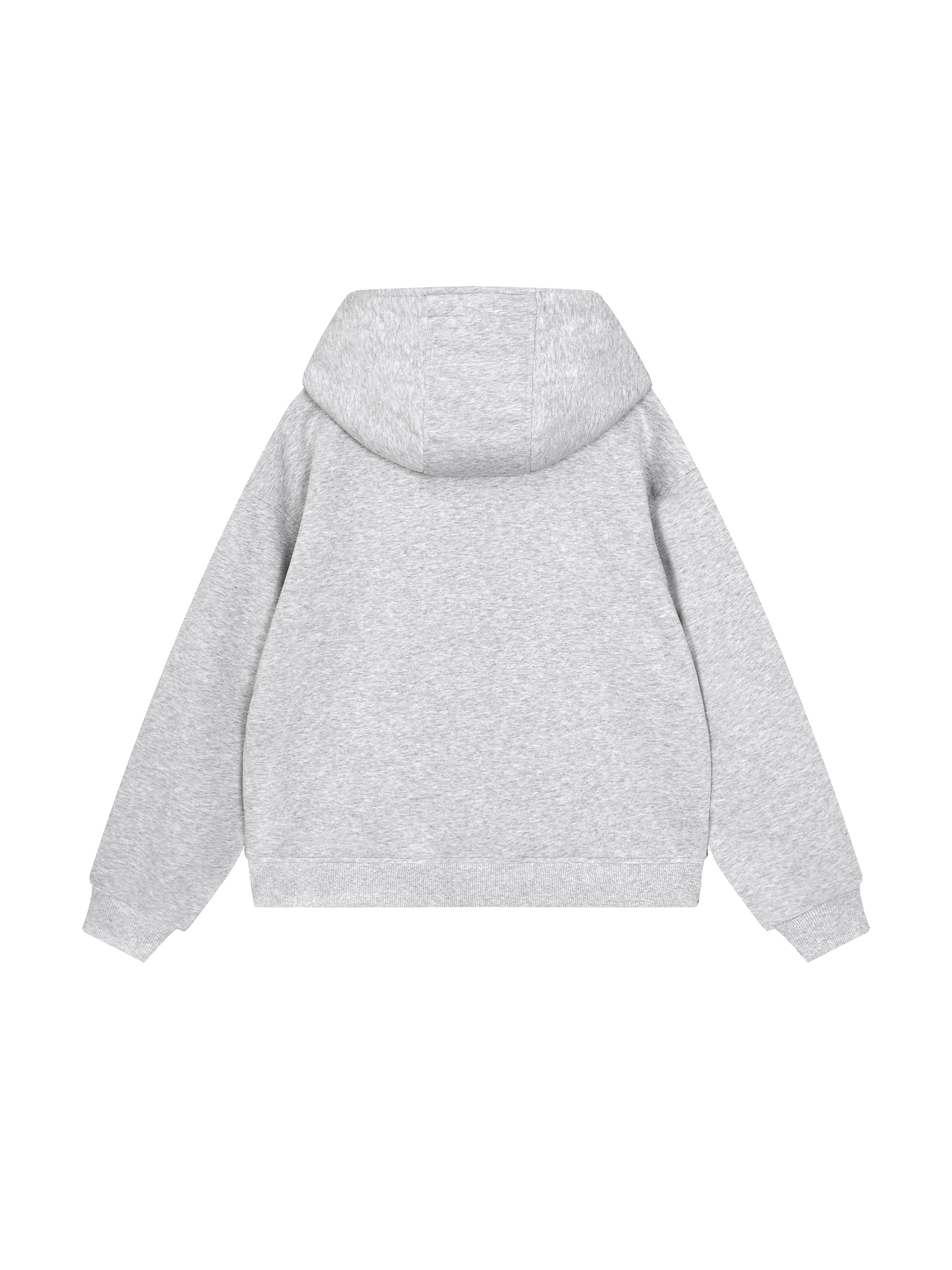 Boxy Button Placket Hoodie