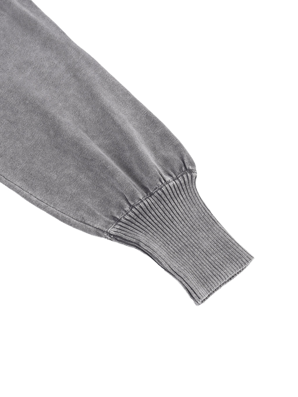 Mineral Wash Balloon Sleeve Cropped Sweater