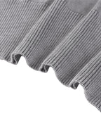 Mineral Wash Balloon Sleeve Cropped Sweater