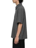 Unisex Striped Boxy Button-Up Shirt