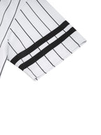 Unisex Striped Loose V-Neck T-Shirt