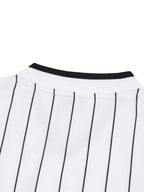 Unisex Striped Loose V-Neck T-Shirt