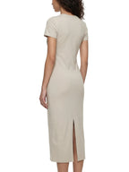 Women's V-Neck Short Sleeve Maxi Dress