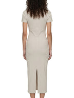Women's V-Neck Short Sleeve Maxi Dress