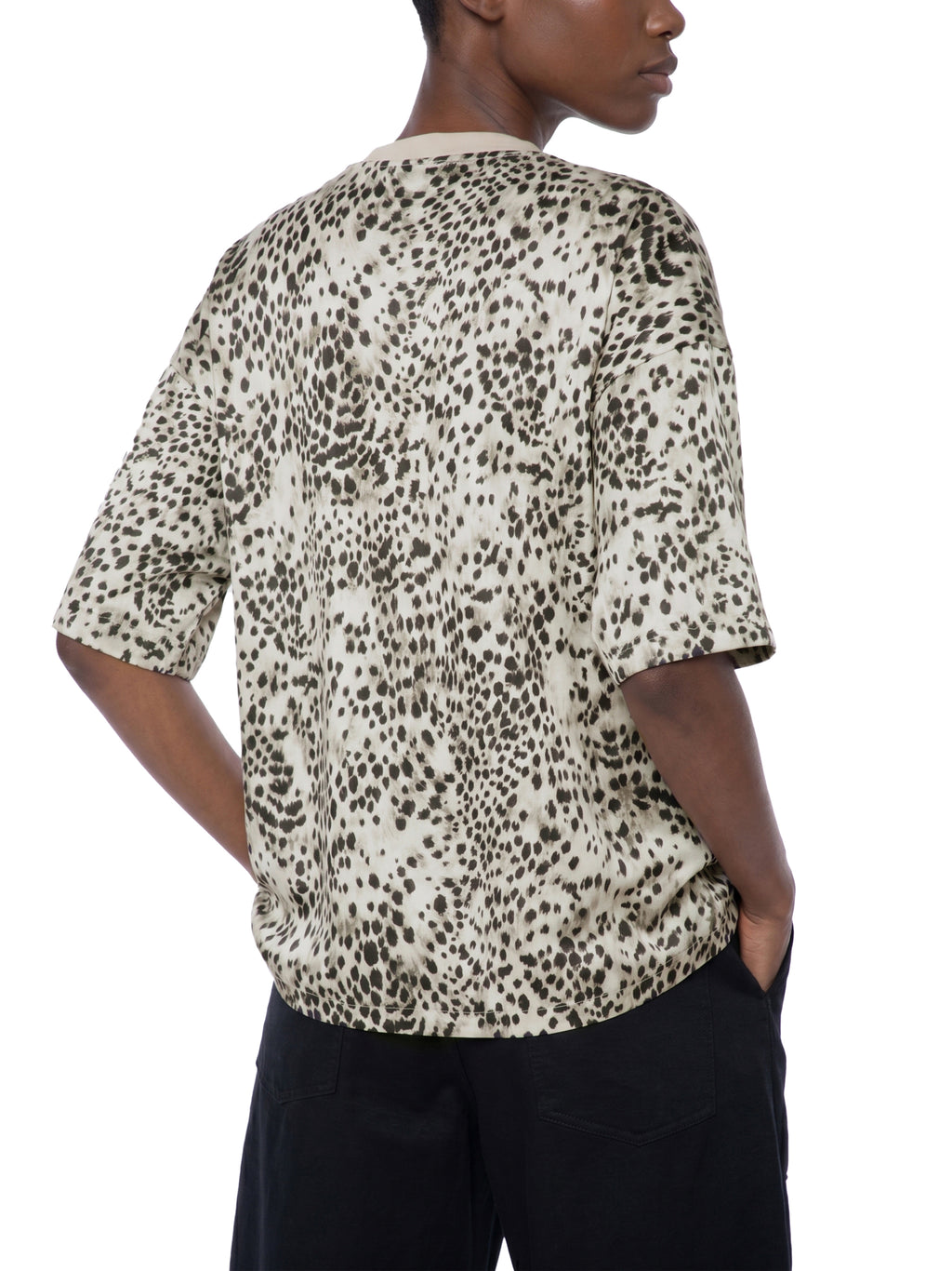 Artificial Experiments Leopard Print Boxy T