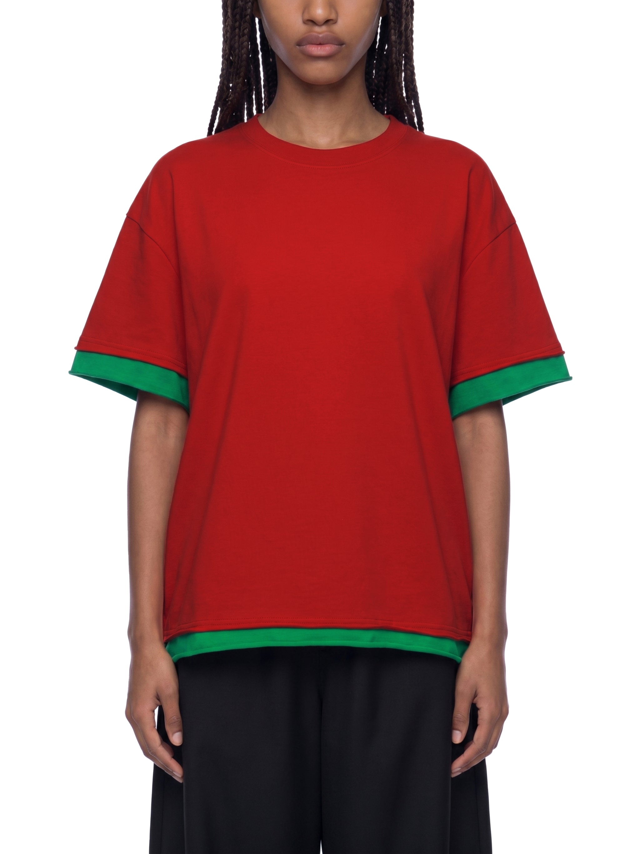Unisex Boxy Color Block T-Shirt