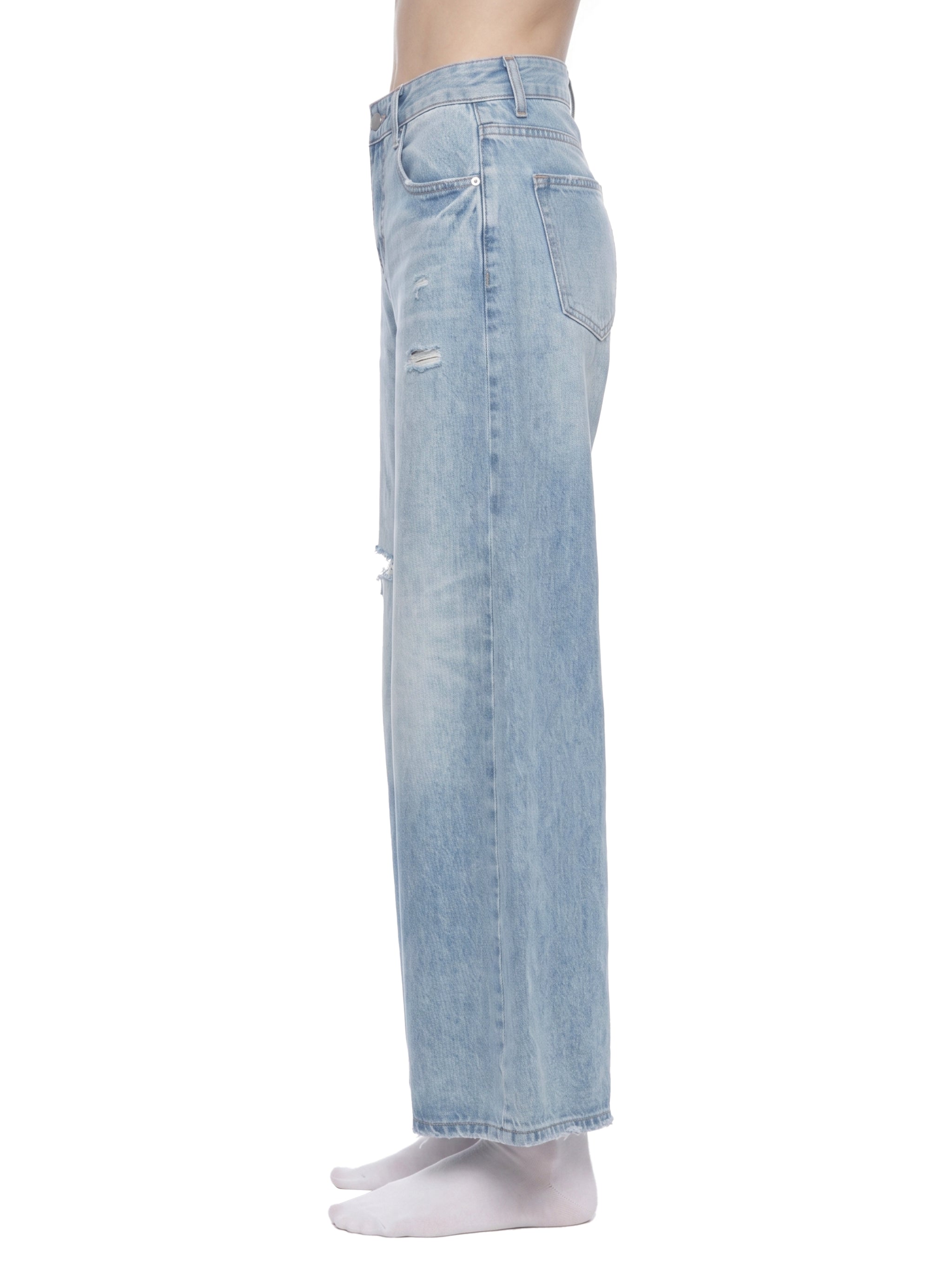 Women's Future Retro Distressed Wide Leg Jeans