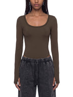 Women's Tight Long Sleeve Yoga Bodysuit