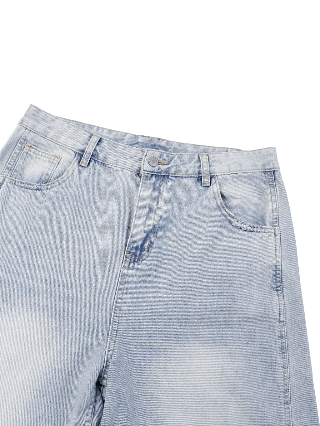 Digitally Enhanced Barrel Leg Jeans