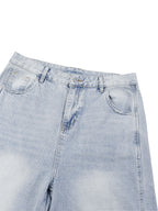 Digitally Enhanced Barrel Leg Jeans