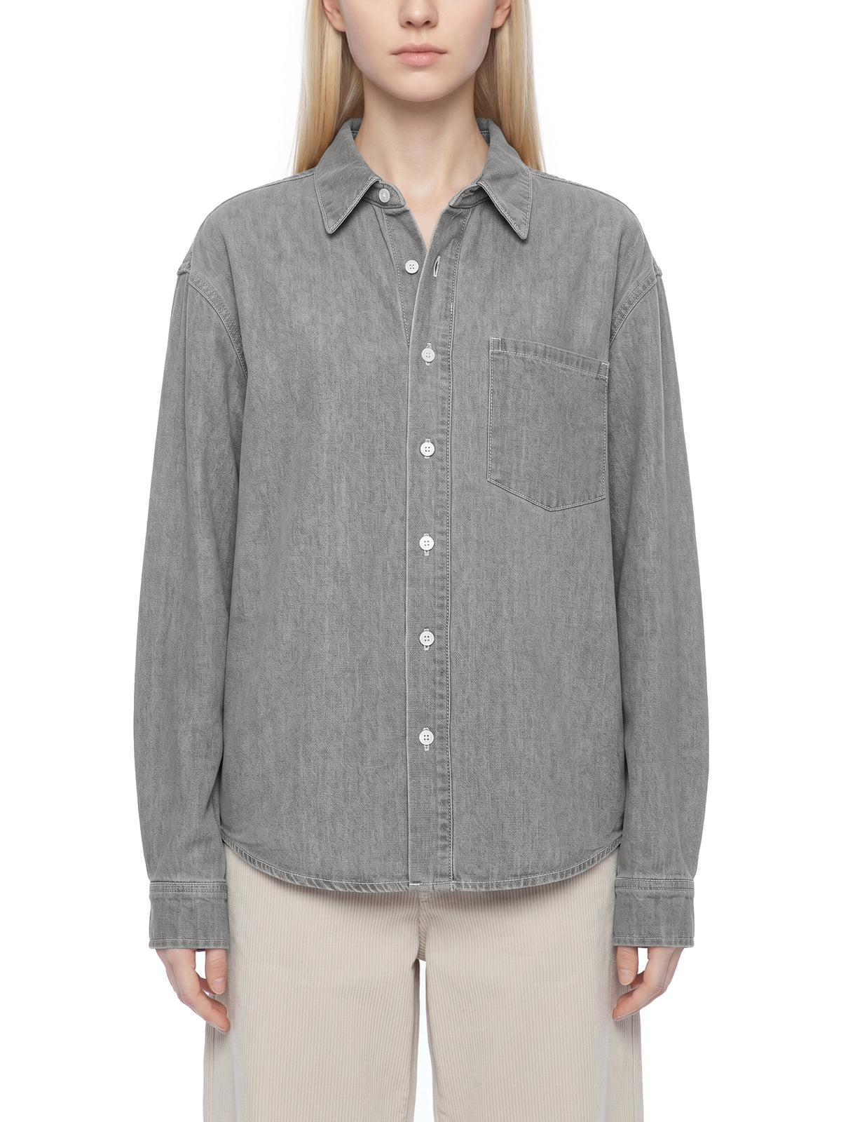 Unisex Vintage Wash Denim Shirt - ZERO DROP SUPPLY CO.
